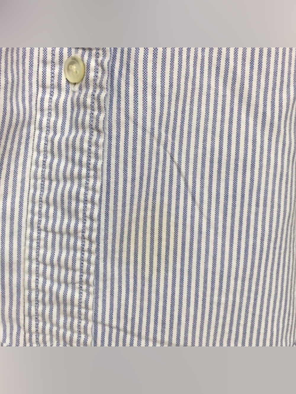 Vintage Charter Club Womens Blue White Stripe Cotton Button Shirt Size 8 Coastal - Picture 11 of 16